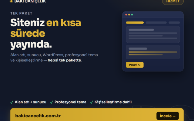 Hızlı Site Paketi — hizmet görseli