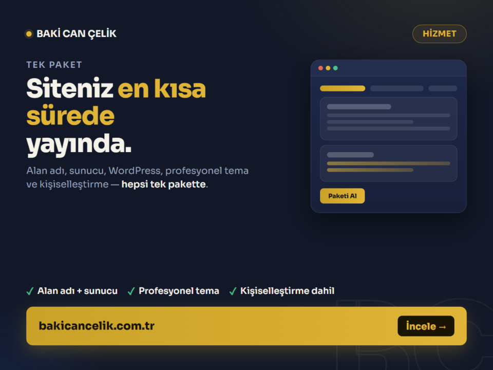 Hızlı Site Paketi — hizmet görseli