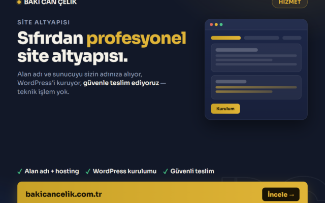 Sıfırdan Site Kurulumu — hizmet görseli